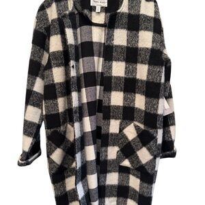 Black and White Checkered Women's Sweater